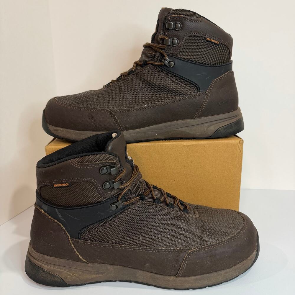 Carhartt Force CMA6425 Nano Composite Toe Waterproof Work Boots Mens 10.5 Brown